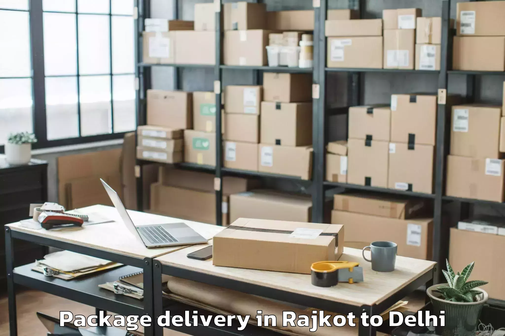 Get Rajkot to Indira Gandhi International Ai Package Delivery